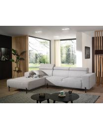 Canapé D'angle Avec Coussins Fixes Et Appui-tête Ajustable