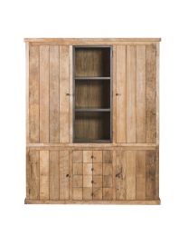 Vaisselier 3 Portes éclairage Led Teck Recyclé