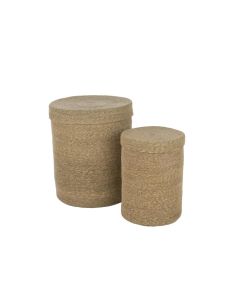 Set 2 Paniers Hauts Marie Herbes Marines Naturel