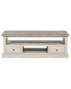 Coffee Table With 4 Drawers With Top In Teak Veneer